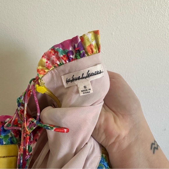 FREE PEOPLE x For Love and Lemons Merrill Puff Sleeve Mini Dress Small - Picture 4 of 5